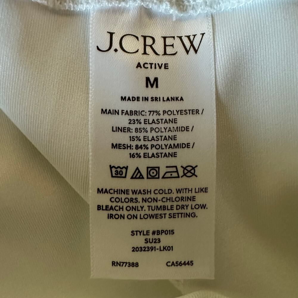 NWT J. Crew Active White Dress with Shorts Medium Tennis Workout - Picture 8 of 8